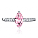 SACE GEMS Klassikaline vasesulamist tsirkoonist s&otilde;rmus Naiste ehted Pulmalubaduse peokingitus open roosa