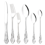 6 tk Vintage s&ouml;&ouml;giriistade komplekt roostevabast terasest s&ouml;&ouml;giriistade komplekt nuga kahvel kohv segamislusikas lauan&otilde;ud k&ouml;&ouml;gih&otilde;beda