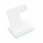 VAORLO 4IN1 juhtmevaba laadija iphone 12 12pro 12mini 15W kiirlaadimiseks RGB valgusega iphone 13 13pro 13mini telefonidoki jaoks must
