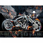 5D DIY Teemantmaaling T&auml;isringi &uuml;mmargune mootorrattad Rhinestones Teemanttikandid M&uuml;&uuml;k Maastiku mosaiik Kodukaunistus Full Round 20x30CM