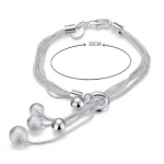 Madu Kett Helmed Ripats K&auml;ev&otilde;ru 925 Sterling H&otilde;be Ehted 20cm