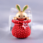 Blucome Fashion Rabbit In Bambus Korvikujuline Pross Armsad Prossid Ehted Kleit M&uuml;ts Sall N&otilde;elad Aksessuaarid Kingitus sinine