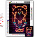 DIY 5D Teemantmaali Sailor Moon Cross Stitch Kit t&auml;ispuurtikandid Tikand Mosaiik Kunst Pilt kividest Kingitus Full Round 20X30CM