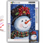 Teemantmaaling j&otilde;ulupuu j&otilde;ulupuu lumememm teemantmosaiik k&auml;sit&ouml;&ouml; teemanttikandid maalid Full Round 20X30CM