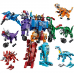 553 tk/komplekt 6 &uuml;hes Dinosaurusrobot ehitusklotsid Telliskivi DIY Dinosaurusmudel Laste hariv m&auml;nguasi Kingitus 1414