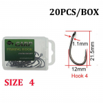 20 tk Tippklassi karpkala konks Kurv vars matt must v&auml;rviline PTFE karpkala konks okast j&auml;me kalap&uuml;&uuml;k