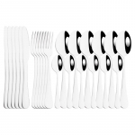 24-osaline Rainbow lauan&otilde;ude komplekt roostevabast terasest s&ouml;&ouml;gin&otilde;ude nuga kahvel kohvilusikas s&ouml;&ouml;giriistade komplekt l&auml;&auml;neliku &otilde;htus&ouml;&ouml;gi s&ouml;&ouml;giriistade kinkekarbi komplekt 24Pcs h&otilde;be