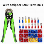 280 tk isoleeritud traadiga elektripistikute sortiment &ndash; ​​kahvel, r&otilde;ngas, labidas, kiirlahutus &ndash; pressitud meres&otilde;idukite kaabliklemmid