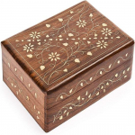 Puidust ehtekarp, ehtepaber, m&auml;lestuskarp | K&auml;sitsi valmistatud | (6x4 tolli)