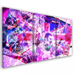 Kolmeosalise pildiga l&otilde;uendiprint Freddie Mercury Queen 60x40 lilla