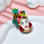 Blucome Lady Fruit peakate Prossid Naiste stiilne akr&uuml;&uuml;lmaterjal Uued trendid Trendikas disain S&uuml;nnip&auml;evapeokingitused Aksessuaar punane