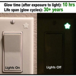 (Nikita) Glow In The Dark Star seinakleebised 103 tk Star Moon helendav lastetoa sisustus One Size roheline