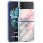 Marmorist &uuml;mbris Samsung Galaxy Z Flip 4 5g l&auml;bipaistev k&otilde;va mobiiltelefoni kate Zflip Clear PC Luxury Shell Coque Samsung Z Flip4 5G