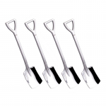 4 tk h&otilde;bedane 304 roostevabast terasest labidas lusikas Retro k&ouml;&ouml;gi lauan&otilde;ud arbuus j&auml;&auml;tis mee loomingulise isikup&auml;ra lusikad 4pcs-Flat