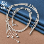925 Sterling Silver viis madu keti s&uuml;damed kaelakee ehted 44cm