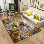 Loomamaailm Elutoa vaibad Magamistoa Suur vaip Lapsed M&auml;nguala Vaibad Lastetuba M&auml;ng P&otilde;randamatid 100cm x 150cm