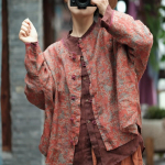 Johnature linane O-kaelusega vintage pikkade varrukatega s&auml;rk kevadsuvi naiste &uuml;herealine vaba vabaaja s&auml;rk One Size