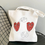 Harajuku Red Love K&auml;ekott &Otilde;lakott Vaba aeg Ostlemine T&uuml;drukute K&auml;ekott Naistele Elegantne l&otilde;uendist kott. 24*26cm
