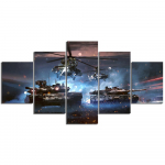 Ilma raamita 5 t&uuml;kki Battlefield 5 videom&auml;ng Lennukid ja tankid Seinakunst L&otilde;uend Plakatid Pildid Maalid Magamistoa sisekujundus 40x60cm*2 40x80cm*2 40x100cm*1