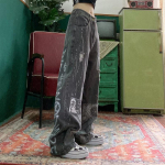 Vabaaja naiste vabad vintage naiste p&uuml;ksid naiste Harajuku kottis teksad Naiste p&uuml;ksid vabaaja naljakad gooti p&uuml;ksid suvised teksap&uuml;ksid XXL must