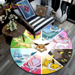 Elutoa vaip Pikachu Cartoon Pokemon 3D &uuml;mmargused matid diivanilauale Kodu lastele P&otilde;randavaip, libisemisvastane ala vaip 100cm