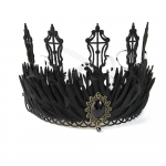 Barokk Retro Crown Halloweeni meigipall King Princess Witch Head Crown Gooti aksessuaarid
