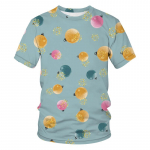 Suvemood Graffiti-kunst meeste t&auml;navar&otilde;ivad 3D vabaaja hip-hop isikup&auml;ra T-s&auml;rgid Trend O-kaelusega mugavad l&uuml;hikesed varrukad S