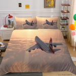 3D transpordiks prinditud voodipesukomplekt lennukimustriga tekikattega padjap&uuml;&uuml;r, 2 v&otilde;i 3 t&uuml;kki AU240 * 270 &uuml;lisuur kodukaunistus Baby 100x135cm