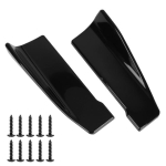 1 paar s&uuml;sinikkiust k&uuml;ljeseeliku pikendust universaalne auto tagumise p&otilde;rkeraua riba huule ABS spoileri hajuti kriimustusvastane bright black black