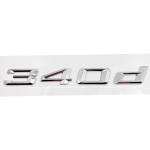3D ABS 320d 325d 328d 330d 335d 318d Car Trunk Letters Logo Badge Emblem Decals Sticker For BMW 3 series E46 E90 F30 F31 F34 Silver 340d white