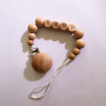 DIY Baby Isikup&auml;rastatud nimi Leht Lutt Klambrid Hoidja Kett Hammustus M&auml;nguasjad Kingitused Puidust r&otilde;ngas Kukkumisvastased Ketid Imikud 23 gray