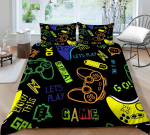 3D-m&auml;ngukontrolleri voodipesukomplekt m&auml;ngija udusulgedega tekikott 2/3 t&uuml;kki poisi voodipesukomplekt AU140 * 210 t&auml;issuuruses pehme magamistoakaunistus Baby 100x135cm