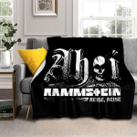 3D R-Rammstein Heavy Metal Band Sildi tekk, Pehme tekk koju Magamistoa voodi diivan Pikniku reisikontori kattetekk lapsele 130cm x 150cm