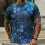 Vintage meeste T-s&auml;rk 3D-prindiga Risti T-s&auml;rgid Meeste suver&otilde;ivad Meeste kaelus Suur l&uuml;hikeste varrukatega s&auml;rk Hip-Hop Streerwear XS
