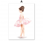 Roosa balletit&uuml;druk Luik liblikas vikerkaare nimi Kohandatud seinakunst, l&otilde;uendimaaling plakatid ja prindid beebide toa sisekujundus A4 21X30cm No Framed