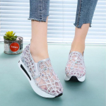 Naiste kiilukingad Litriga v&otilde;rkkangast hingavad kingad Naiste kuldsed h&otilde;bedased tossud naiste k&otilde;rgust suurendavad kiilud vabaajajalatsid 35 kuld