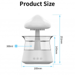 300ml Mushroom Rain &otilde;huniisutaja vihmapilve disain v&auml;rviline &ouml;&ouml;valgus aroomihajuti USB &otilde;huhajuti uduvalmistaja masin White-300ml