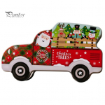 J&otilde;ulukommikarp Peen koomiksikujundusega sepistatud rauast kinkekarp festivalipeo kaunistamiseks