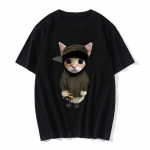 El Gato Meme Sad Crying Cat Munchkin Kitty 3D Print Mehed Naiste Unisex T-s&auml;rk Suvine Suurem&otilde;&otilde;tmelised T-s&auml;rgid Vabaaja moer&otilde;ivad XL
