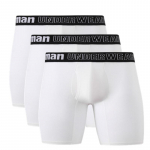 3 osa Meeste aluspesu Alusp&uuml;ksid jalgevahelt avanevad sportbokserid p&uuml;ksid, suur suurus ML XL XXL XXXL 4XL 5XL 6XL 7XL M valge