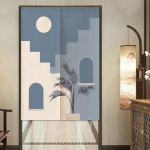 P&otilde;hjamaade maastik Lilled Uksekardin Vannitoa vaheseinakardinad Noren Curtain Elutuba K&ouml;&ouml;k Sissep&auml;&auml;su ukseava Kardinad 80x150cm heleroheline v&auml;rv