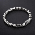 Uus 925 h&otilde;bedane vintage k&auml;ev&otilde;ru, 18/20/22 cm, ruudukujuline draakoni mustriga mantrakett meeste s&uuml;nnip&auml;evapeo moe-ehete kingitus 20cm