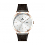 Westari profiiliga nahast rihm, h&otilde;bedane sihverplaadi kvarts 50216PPN627 meeste k&auml;ekell h&otilde;be