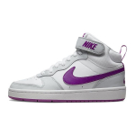 Nike Court Borough Mid 2 GS Puhta plaatina erksinise lilla laste tossud Hall Valge M&uuml;ndivaht CD7782-009 38