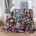 3D Monster High Anime multifilmi tekk, pehme tekk koju magamistoa voodi diivan pikniku reisikontori puhkekate lastele 150x200cm