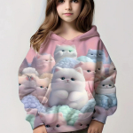 3D karvased Candy Kitty graafilised kapuutsid t&uuml;drukutele armsad pulloverid lastele kingitus 130