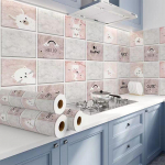 V&auml;rske puhas k&ouml;&ouml;gitapeet ja seinakleebised Isekleepuv vin&uuml;&uuml;lseinapaber veekindel &otilde;likindel seinakleebis kandiline plaat, anime, p&auml;evalill, loom