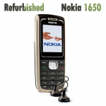 Renoveeritud Nokia Originaal Nokia 1650 GSM 900 / 1800 Mobiiltelefon 1 SIM-kaardiga No charger punane