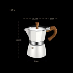 Mocha pott 150/300 ml Vintage Classic kohvin&otilde;ud espresso alumiiniumist kohvimasin kohviku tarvikud veekeetja Latte pliidid 150ml valge