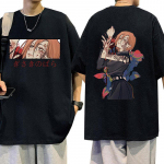 Anime Jujutsu Kaisen Kugisaki Nobara Eyes Print T-s&auml;rk Mehed Naiste Mood Vabaaja Puuvillane Suurem&otilde;&otilde;tmelised T-s&auml;rgid Harajuku T&auml;navar&otilde;ivad XL